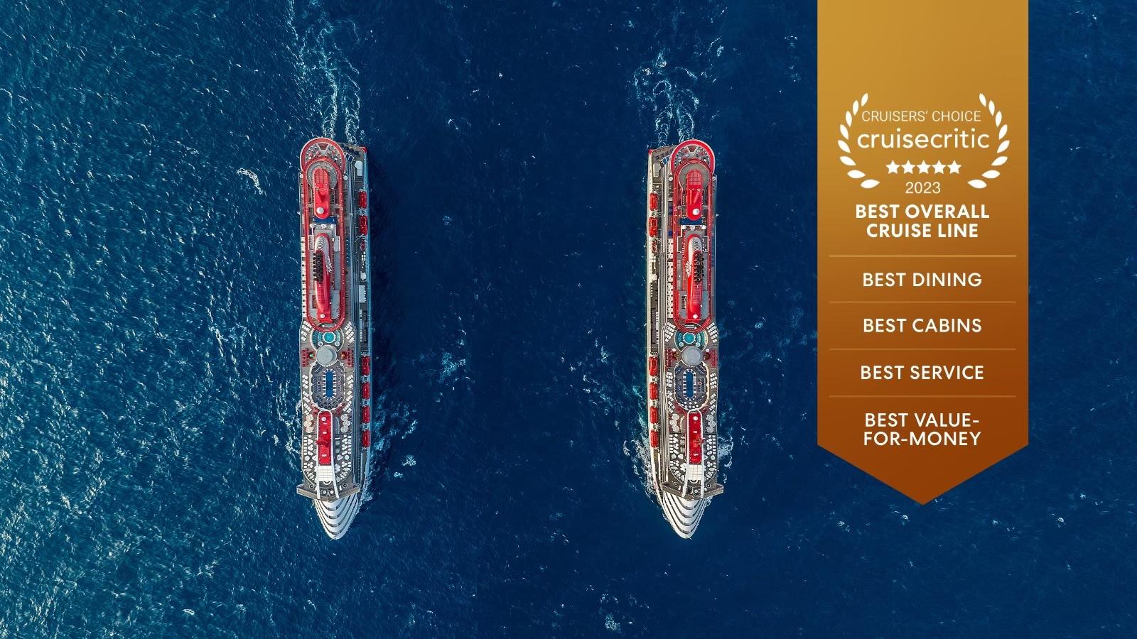 Virgin Voyages Sweeps Large Ship Cruise Critic Cruiser's Choice Awards 2023 - background banner